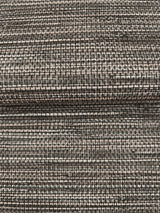 Winn Charcoal by Warner Faux Grasscloth Wallpaper - Brewster Home Fashions 4174-4607-Sample