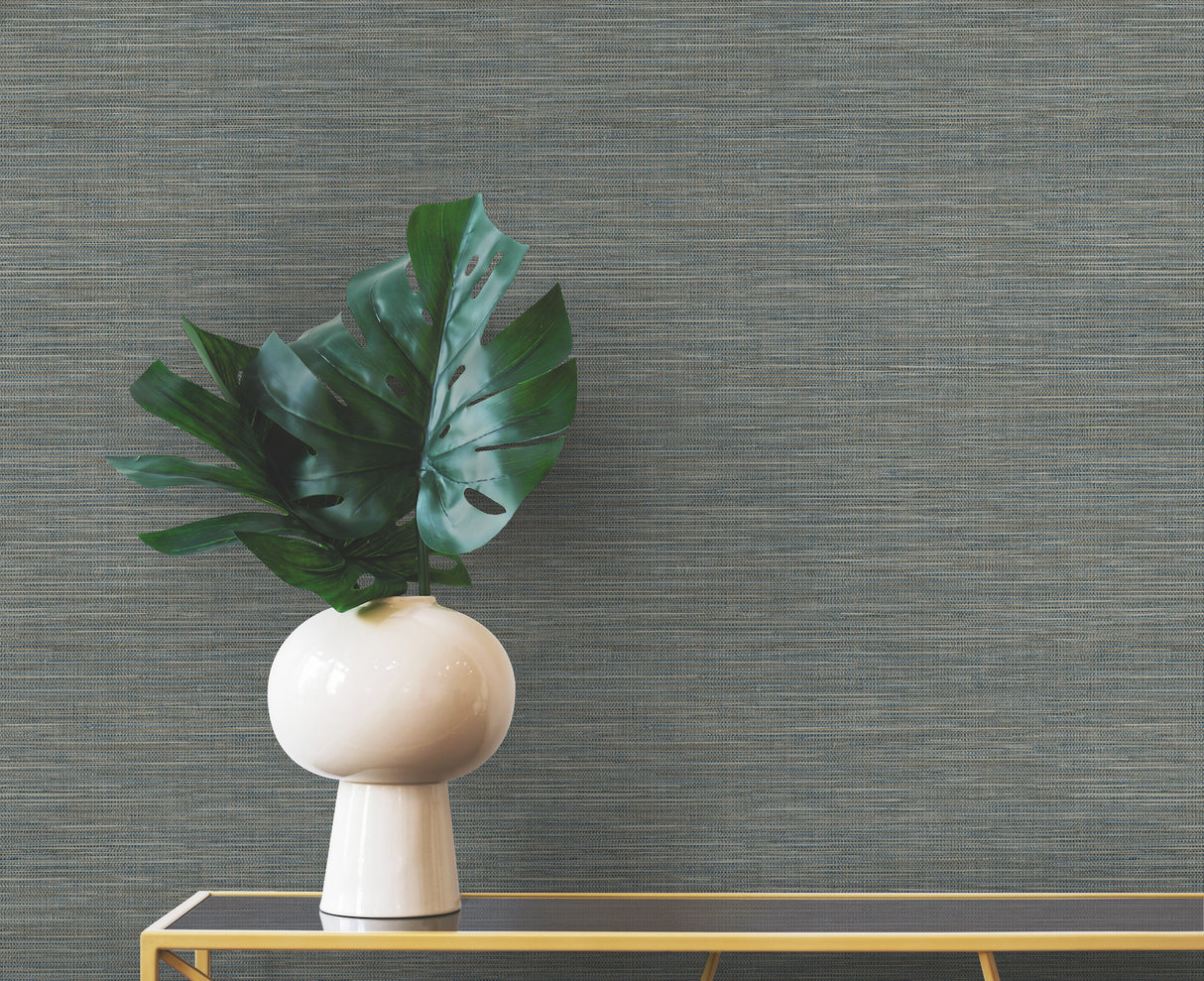 Winn Sapphire by Warner Faux Grasscloth Wallpaper – Brewster Home Fashions 4174-4610