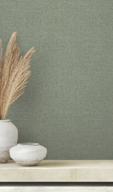 Clarkson Green by Warner Faux Fabric Woven Wallpaper – Brewster Home Fashions 4174-4619