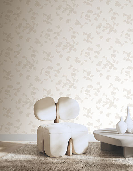 Myles Gold by Warner Leaves Wallpaper – Brewster Home Fashions 4174-4646