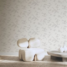 Myles Light Grey by Warner Botanical Leaves Wallpaper – Brewster Home Fashions 4174-4648