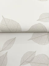 Myles Light Grey by Warner Botanical Leaves Wallpaper – Brewster Home Fashions 4174-4648