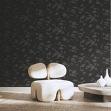 Myles Black by Warner Botanical Leaves Wallpaper – Brewster Home Fashions 4174-4650