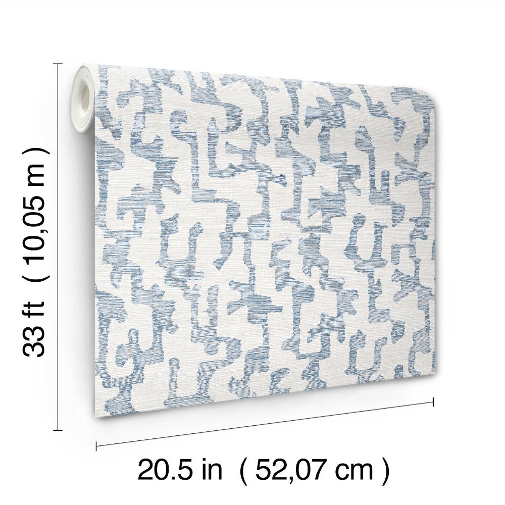 Cipher Blue by A-Street Prints Geometric Faux Grasscloth Wallpaper – A-Street Prints 4177-27701