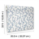Cipher Blue by A-Street Prints Geometric Faux Grasscloth Wallpaper – A-Street Prints 4177-27701