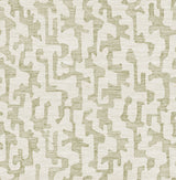 Cipher Moss Geometric Faux Grasscloth Wallpaper roll, 20.5 in x 33 ft