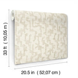 Cipher Beige by A-Street Prints Geometric Faux Grasscloth Wallpaper- A-Street Prints 4177-27703