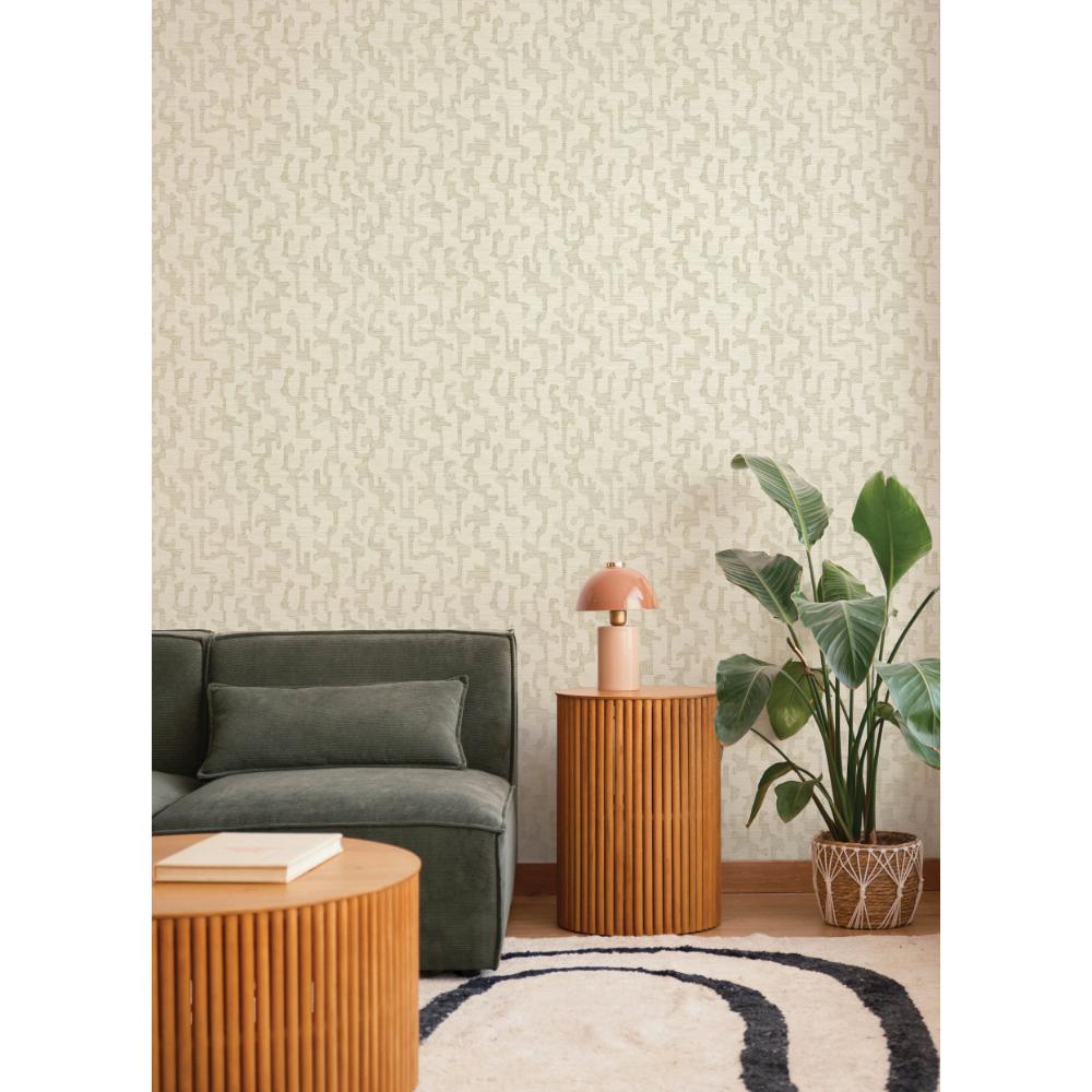 Cipher Beige by A-Street Prints Geometric Faux Grasscloth Wallpaper- A-Street Prints 4177-27703