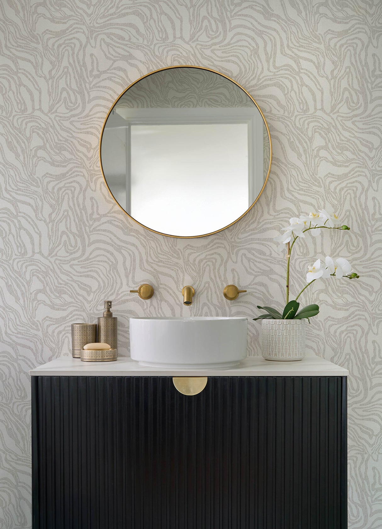Massar Taupe by A-Street Prints Modern Marbled Wallpaper- A-Street Prints 4177-27706