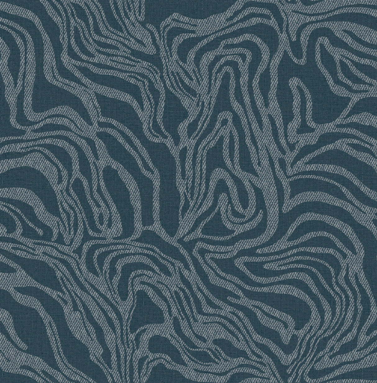 A-Street Prints Massar Teal Modern Marbled Wallpaper roll with metallic silver swirls on deep teal