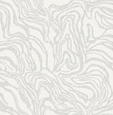 A-Street Prints Massar Silver Modern Marbled Wallpaper roll and detail