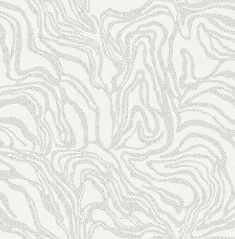 A-Street Prints Massar Silver Modern Marbled Wallpaper roll and detail