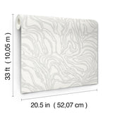 Massar Silver by A-Street Prints Modern Marbled Wallpaper – A-Street Prints 4177-27708