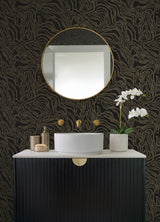 Massar Black by A-Street Prints Modern Marbled Wallpaper – A-Street Prints 4177-27709