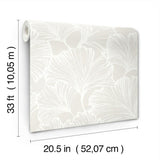 Kyoto Dove by A-Street Prints Ginkgo Leaf Wallpaper- A-Street Prints 4177-27710