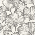 Kyoto Charcoal Ginkgo Leaf Wallpaper by A-Street Prints – large ginkgo leaf pattern detail