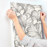 Kyoto Charcoal by A-Street Prints Ginkgo Leaf Wallpaper – A-Street Prints 4177-27713