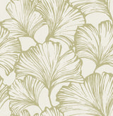 Kyoto Moss Ginkgo Leaf Wallpaper by A-Street Prints pattern detail