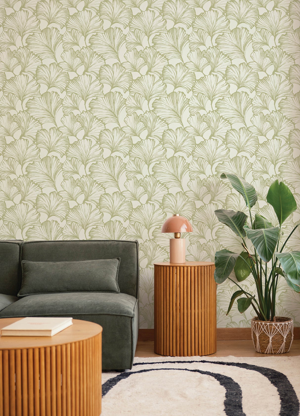 Kyoto Moss by Scott Living Ginkgo Leaf Wallpaper- A-Street Prints 4177-27714
