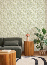Kyoto Moss by Scott Living Ginkgo Leaf Wallpaper- A-Street Prints 4177-27714