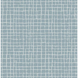 Albin Sky Blue Gridline Wallpaper by A-Street Prints roll and room view