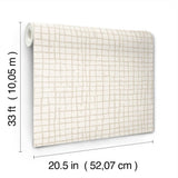 Albin Beige by A-Street Prints Gridline Wallpaper- A-Street Prints 4177-27716