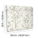 Silverling Moss by A-Street Prints Budding Branches Wallpaper- A-Street Prints 4177-27719