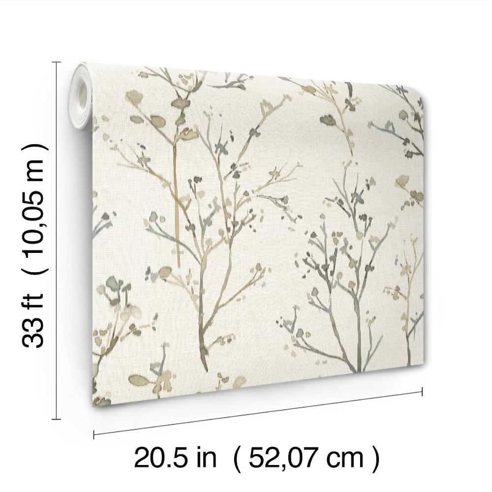 Silverling Neutral by A-Street Prints Budding Branches Wallpaper – A-Street Prints 4177-27720