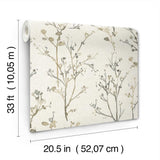 Silverling Neutral by A-Street Prints Budding Branches Wallpaper – A-Street Prints 4177-27720