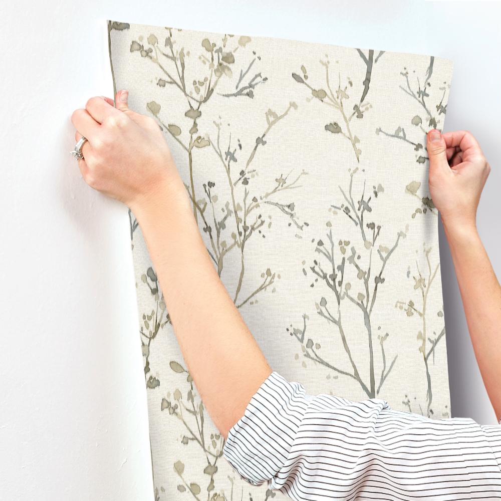 Silverling Neutral by A-Street Prints Budding Branches Wallpaper – A-Street Prints 4177-27720