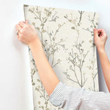 Silverling Neutral by A-Street Prints Budding Branches Wallpaper – A-Street Prints 4177-27720