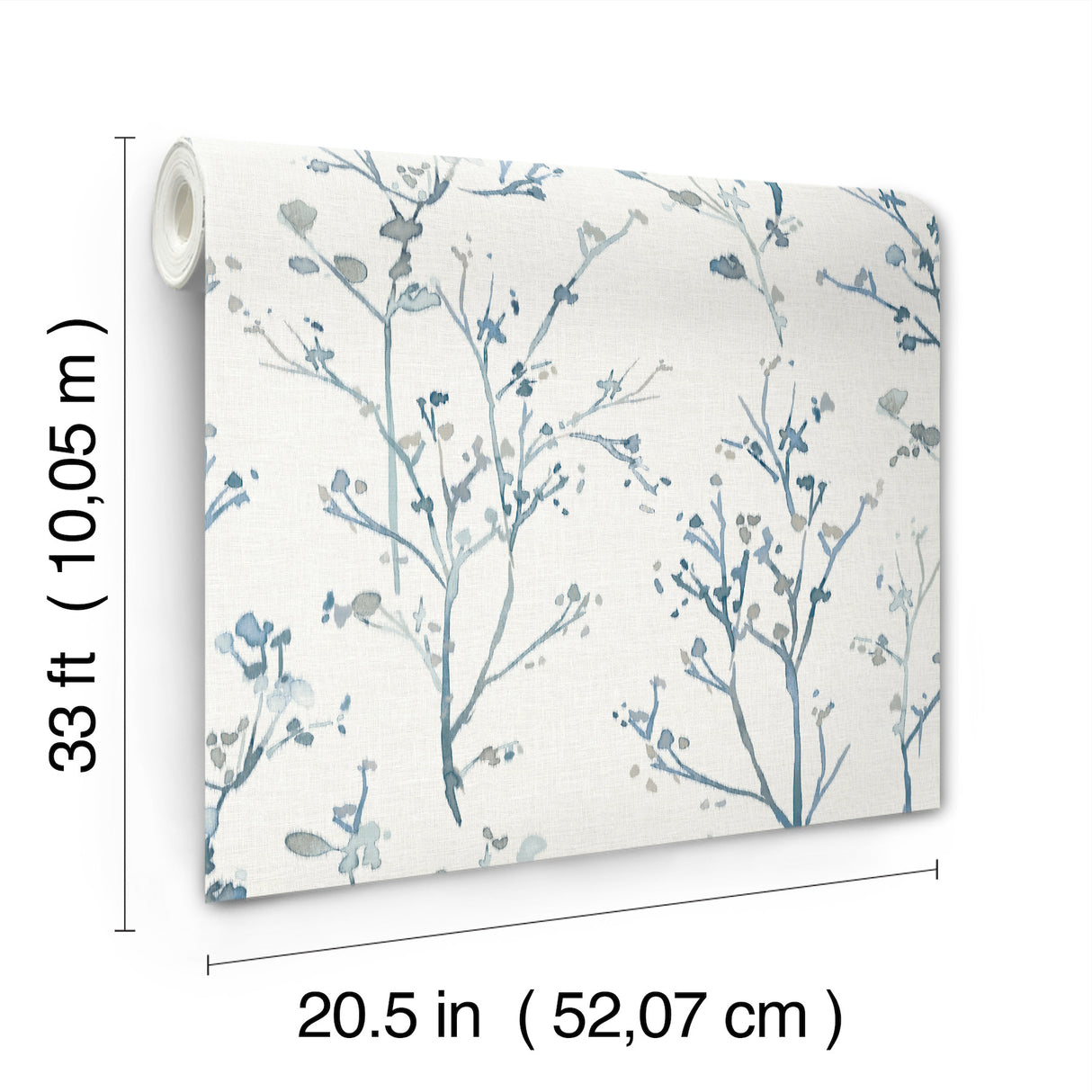 Silverling Blue by A-Street Prints Budding Branches Wallpaper – A-Street Prints 4177-27721