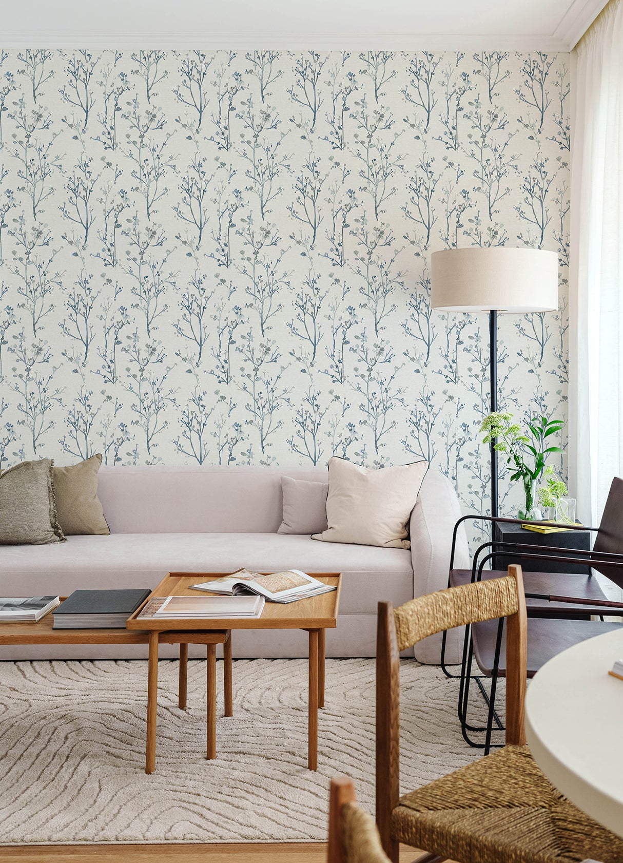 Silverling Blue by A-Street Prints Budding Branches Wallpaper – A-Street Prints 4177-27721