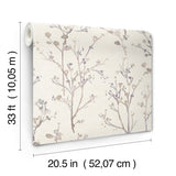 Silverling Lavender by A-Street Prints Budding Branches Wallpaper – A-Street Prints 4177-27722