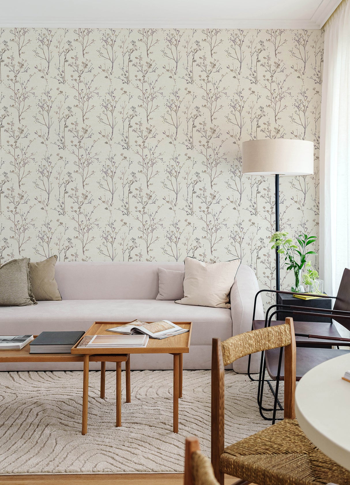 Silverling Lavender by A-Street Prints Budding Branches Wallpaper – A-Street Prints 4177-27722
