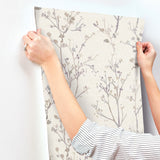 Silverling Lavender by A-Street Prints Budding Branches Wallpaper – A-Street Prints 4177-27722
