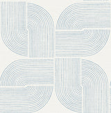 Savoye Dark Blue Spiral Arches Wallpaper by A-Street Prints