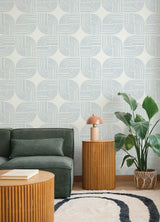 Savoye Dark Blue by A-Street Prints Spiral Arches Wallpaper – A-Street Prints 4177-27723