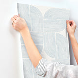 Savoye Dark Blue by A-Street Prints Spiral Arches Wallpaper – A-Street Prints 4177-27723