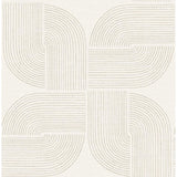 Savoye Brown Spiral Arches Wallpaper by A-Street Prints pattern detail