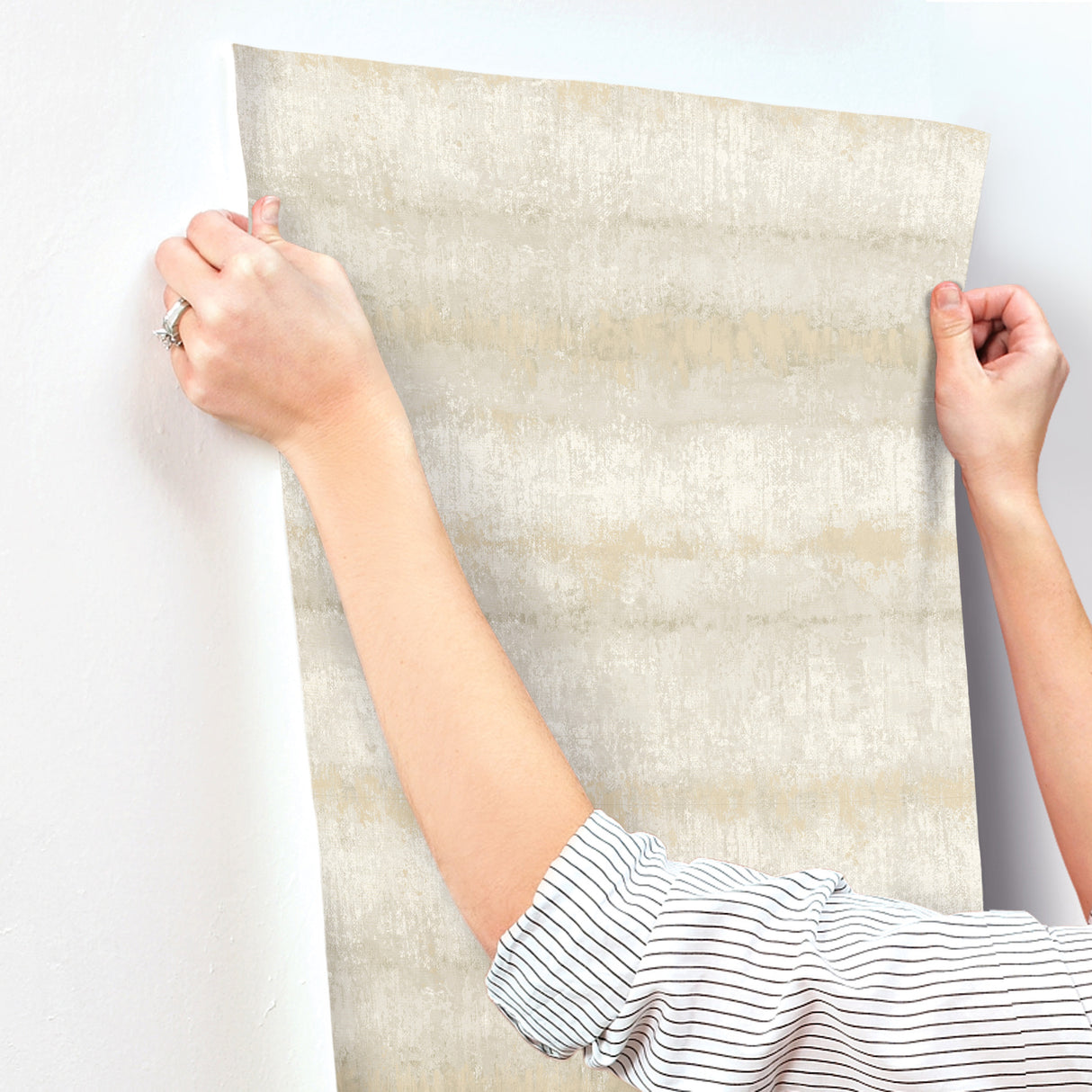 Morningtide Neutral by A-Street Prints Textured Stripe Wallpaper- A-Street Prints 4177-27734