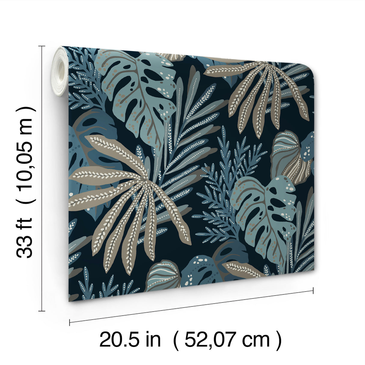 Alocasia Blue by Scott Living Tropical Foliage Wallpaper- A-Street Prints 4177-27735