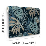 Alocasia Blue by Scott Living Tropical Foliage Wallpaper- A-Street Prints 4177-27735