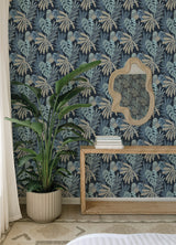 Alocasia Blue by Scott Living Tropical Foliage Wallpaper- A-Street Prints 4177-27735