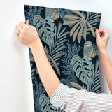 Alocasia Blue by Scott Living Tropical Foliage Wallpaper- A-Street Prints 4177-27735