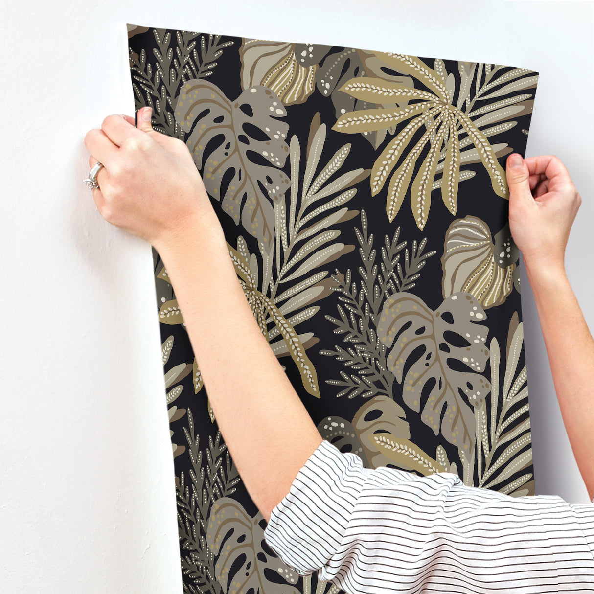 Alocasia Neutral by A-Street Prints Tropical Foliage Wallpaper – A-Street Prints 4177-27736