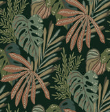 A-Street Prints Alocasia Multicolor Tropical Foliage Wallpaper roll, 20.5 in x 33 ft