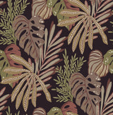 Alocasia Burgundy Tropical Foliage Wallpaper roll, 20.5 in x 33 ft