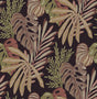 Alocasia Burgundy Tropical Foliage Wallpaper roll, 20.5 in x 33 ft
