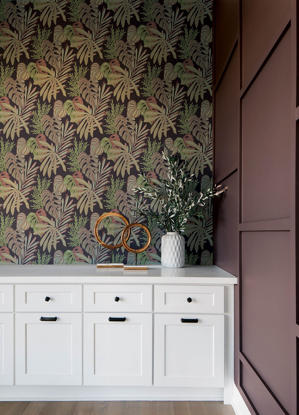 Alocasia Burgundy by A-Street Prints Tropical Foliage Wallpaper – A-Street Prints 4177-27738